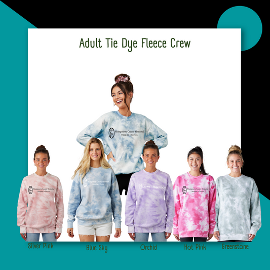 MCMHSH Adult Tie Dye Fleece Crew