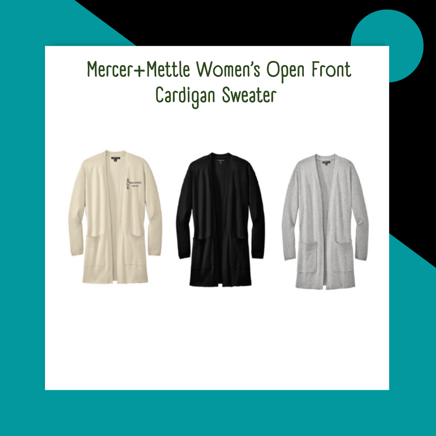 MCMHSC Mercer+Mettle Women’s Open Front Cardigan Sweater