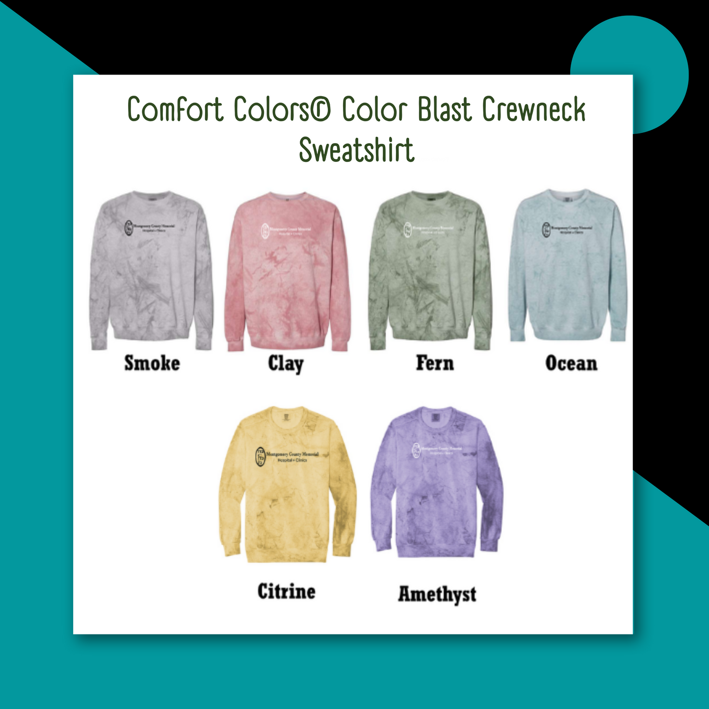 MCMHSH Comfort Colors® Color Blast Crewneck Sweatshirt - 5 Color Options