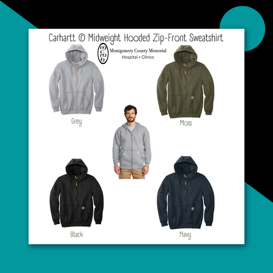 MCMHSH Carhartt ® Midweight Hooded Zip-Front Sweatshirt